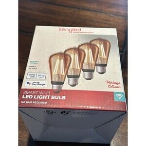 New Sengled Smart Light Bulbs, WiFi Light Bulbs, Vintage Filament Led 4 Pack